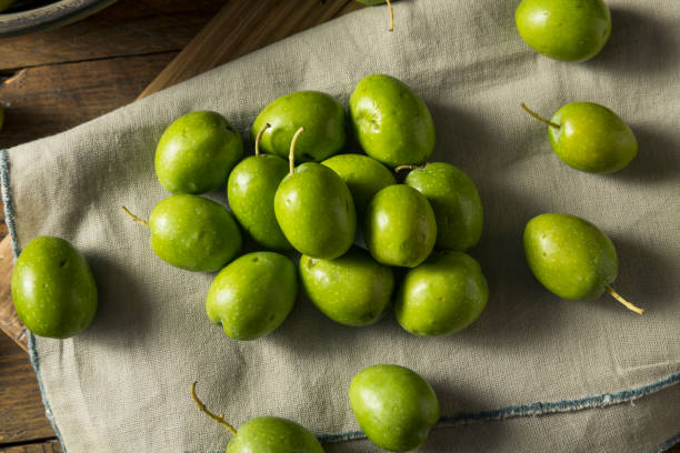 istock Raw Green Organic Fresh Olives 870280828