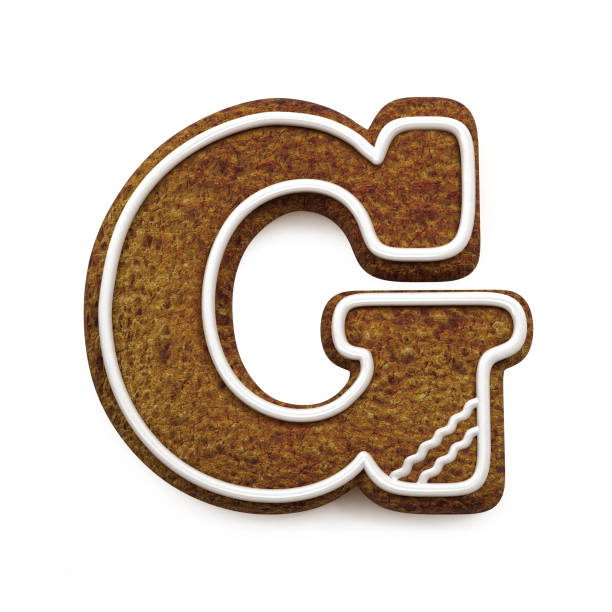 istock Gingerbread font. Christmas biscuit alphabet concept. Big Letter G 870281038