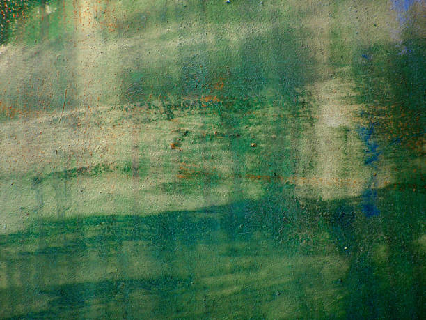 istock Texture of green paint on old metal 870281094
