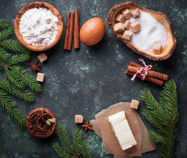 istock Ingredients for baking Christmas cookies. 870284442