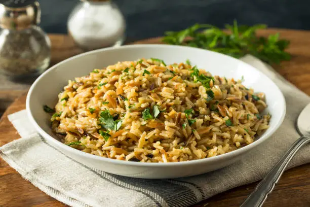 Savory Homemade Rice Pilaf with Parsley and Spices