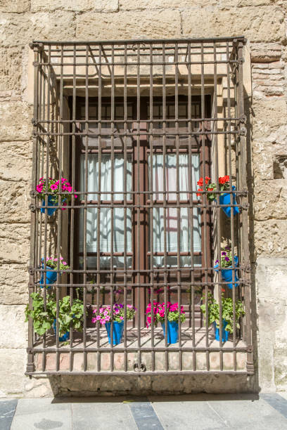istock Balcony with wrought iron and flower pots, Cordoba, Spain 870330630