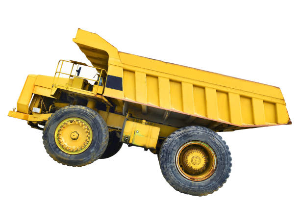 istock Big yellow mining truck 870355424