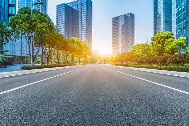 istock City road through modern buildings in beijing 870358648