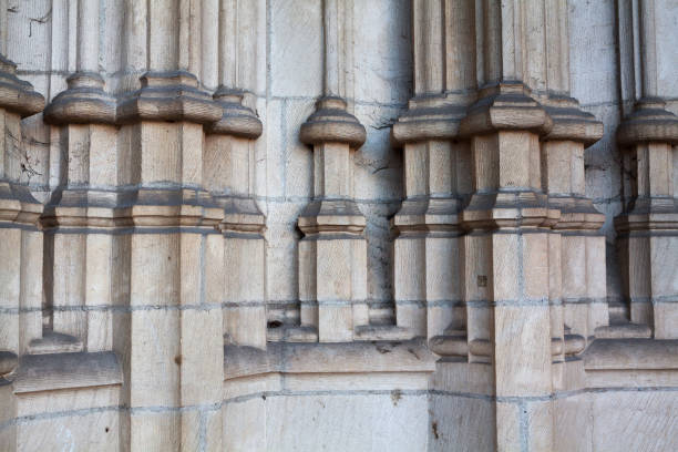 Detail of gothic facade of church Sint-Pieterskerk in Leuven.
