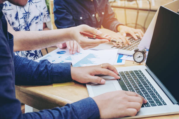 istock Startup business team colleagues meeting Planning Strategy Analysis discussing new plan financial new business project 870391568