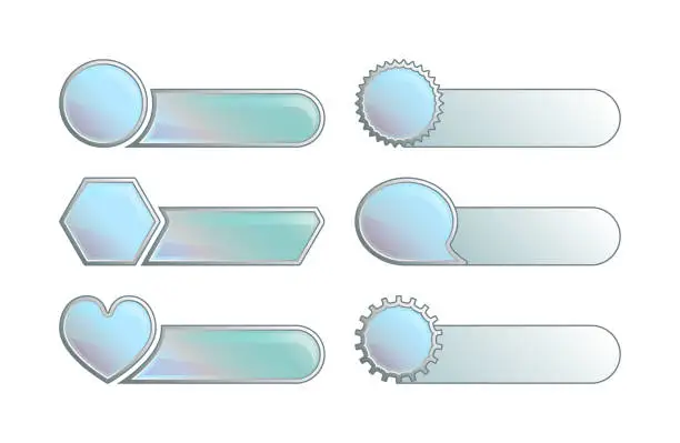 Vector illustration of Button set vector