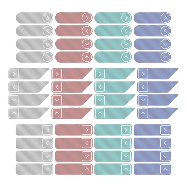 Vector illustration of Button set vector