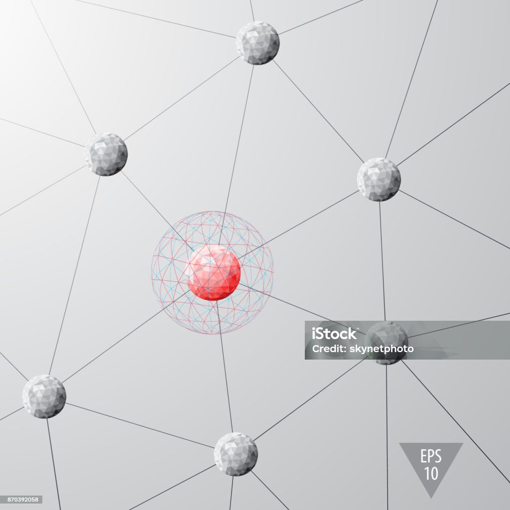 Connected Modules Abstract Abstract Sphere Modules As Network Nodes Connected System Background ...
