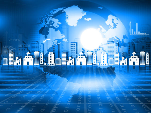 Globe concept for city Globe concept for city. Urbanization concept International Property stock pictures, royalty-free photos & images