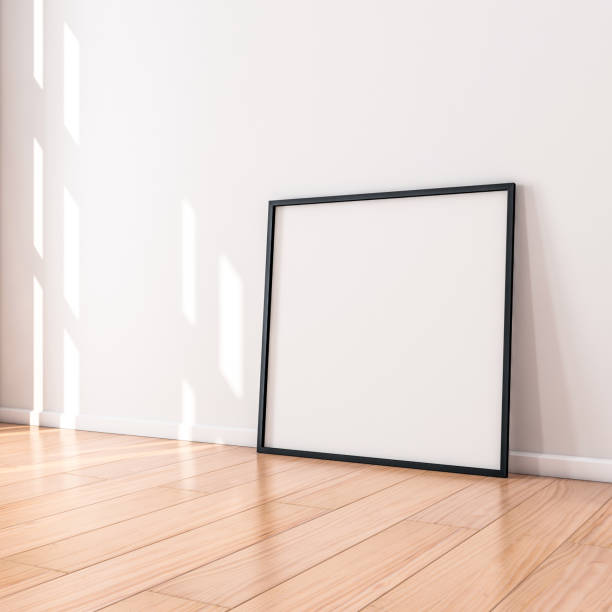istock Canvas or Poster Mockup in Black wooden Frame 870397574