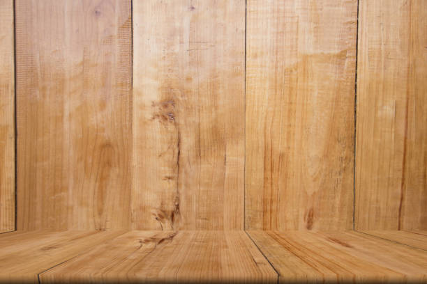 istock Blank wooden table of brown, copy space , mock up, abstract background 870398144