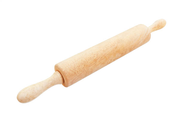 istock one wooden rolling pin isolated on white 870398842