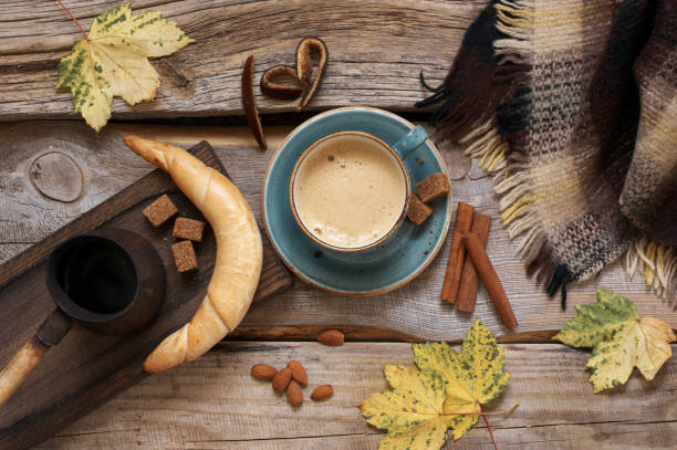 istock Cozy autumn still life with coffee 870402660