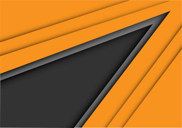 istock Abstract gray triangle arrow on yellow design modern futuristic background vector illustration. 870420058