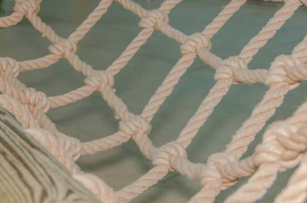 istock a network of thick ropes with knots 870430832