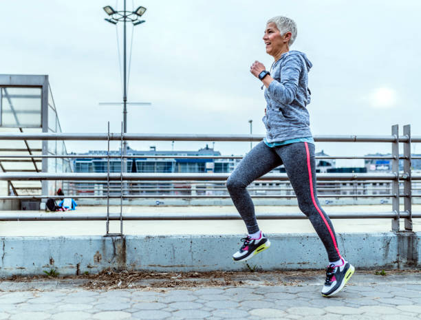 istock Up early for her morning jog 870450116