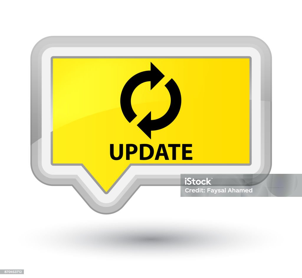 Update Yellow Update Prime Yellow Banner Button Stock Illustration - Download Image ...