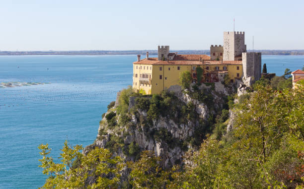 Castle of Duino near Trieste stock photo