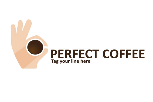 Perfect coffee Coffee cup , Symbol , cafe , luxury coffee machine stock illustrations
