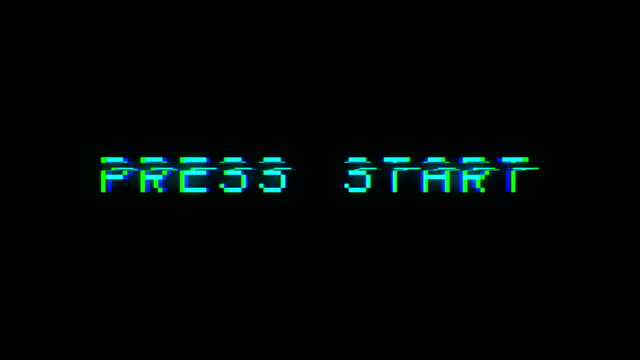 Press start text with bad signal