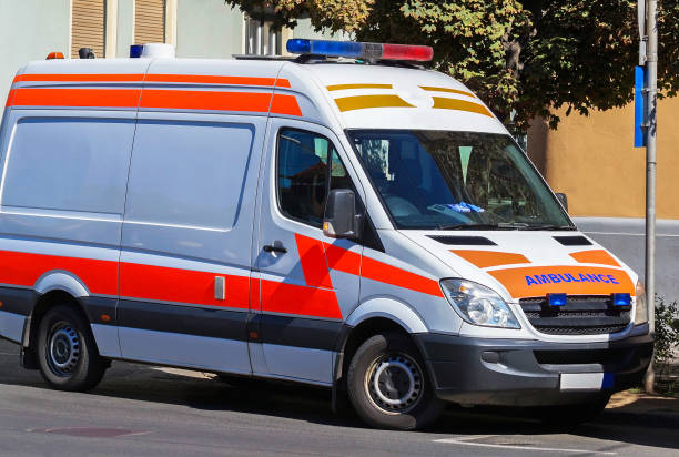 istock Ambulance on the street 870471414