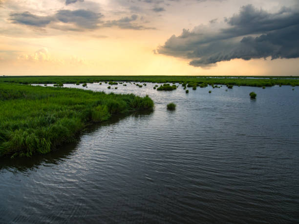 istock Bay with Green Grass at Sunset 870507012