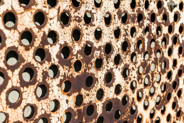 istock Close Up Weathered Metal Grate 870520644