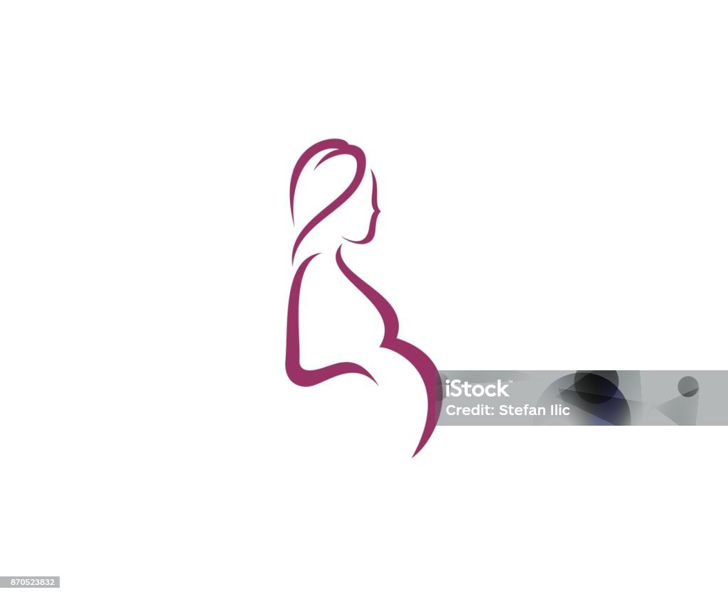 Icono de embarazadas - arte vectorial de Embarazada libre de derechos