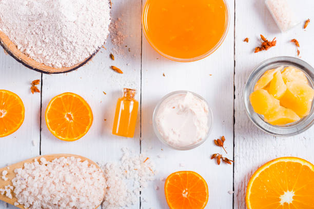 istock Beauty products with orange 870531458