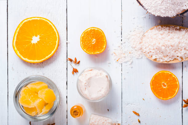 istock Beauty products with orange 870535222