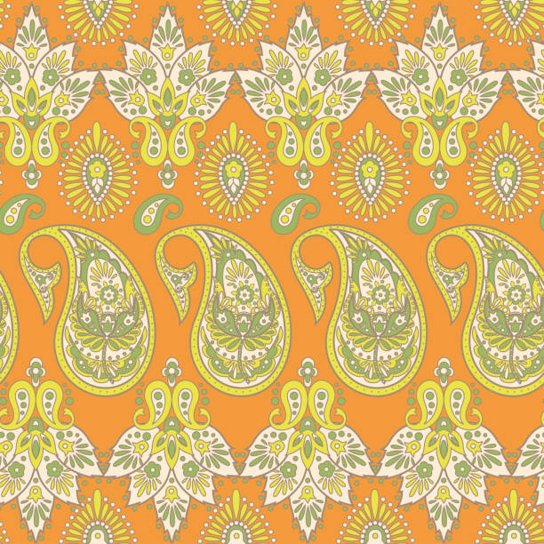 paisley bez szwu wzór. tło wektorowe w stylu indyjskim - 2999 stock illustrations