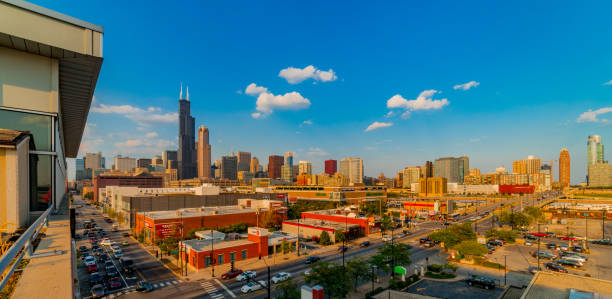 istock Skyscrapers  of Chicago skyline panoramic, Ill (P) 870558978
