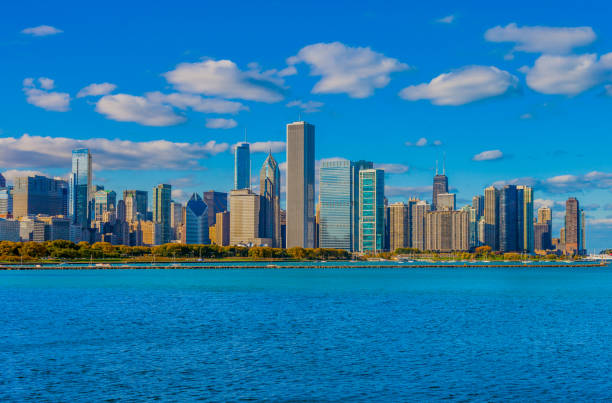 istock Skyscrapers of downtown Chicago panoramic skyline 870559494