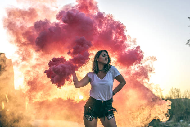 istock Attractive woman with torch 870565000