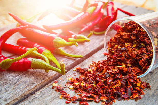 istock Red Pepper Flakes and red Chili 870565576