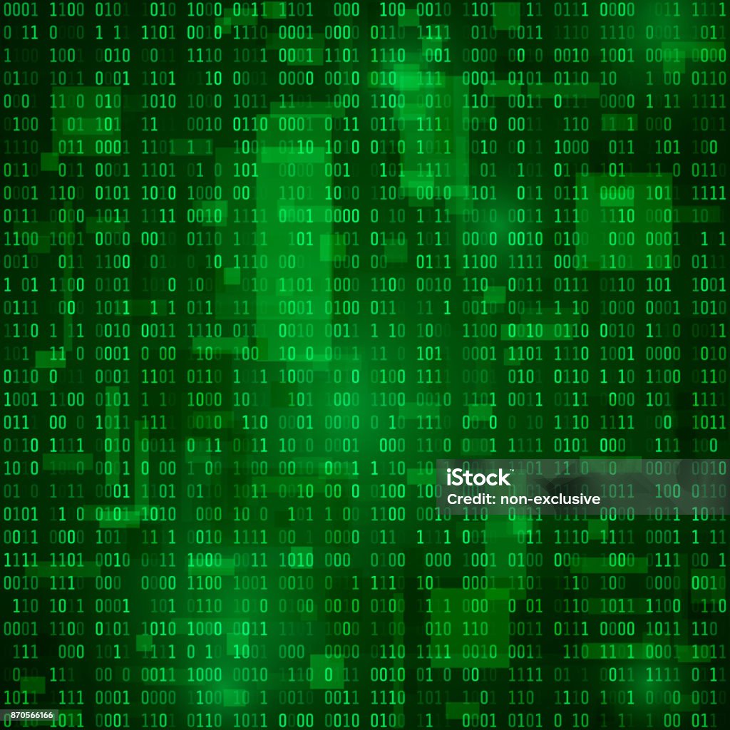Generation Of Random Binary Data Matrix Vector Background Stock ...