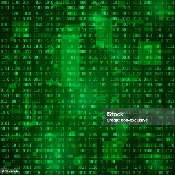 Generation Of Random Binary Data Matrix Vector Background Stock ...