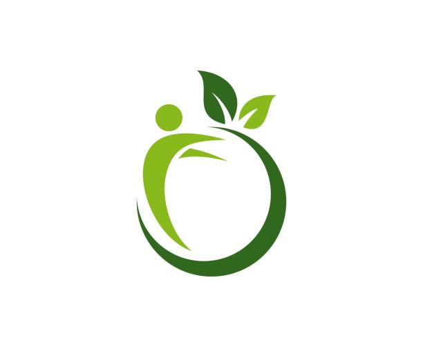 apple 아이콘 - wellbeing healthy lifestyle sign healthy eating stock illustrations