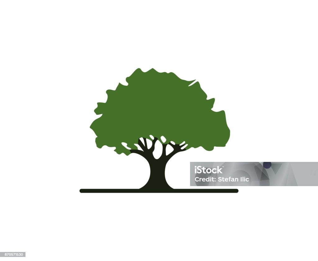 Arbre emblématique - clipart vectoriel de Arbre libre de droits