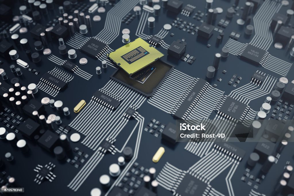 Cpu Divice 3d Rendering Central Computer Processors Cpu Concept Electronic ...