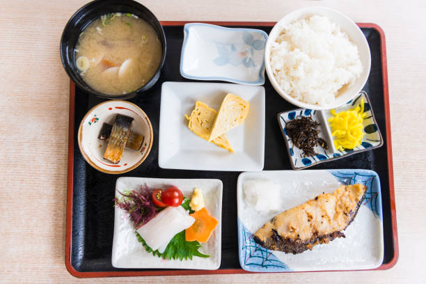 istock Japanese food - meckerel with rice 870602324