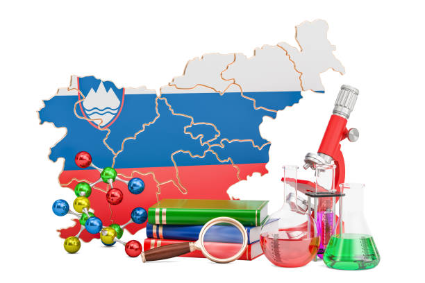 istock Scientific research in Slovenia concept, 3D rendering isolated on white background 870602502