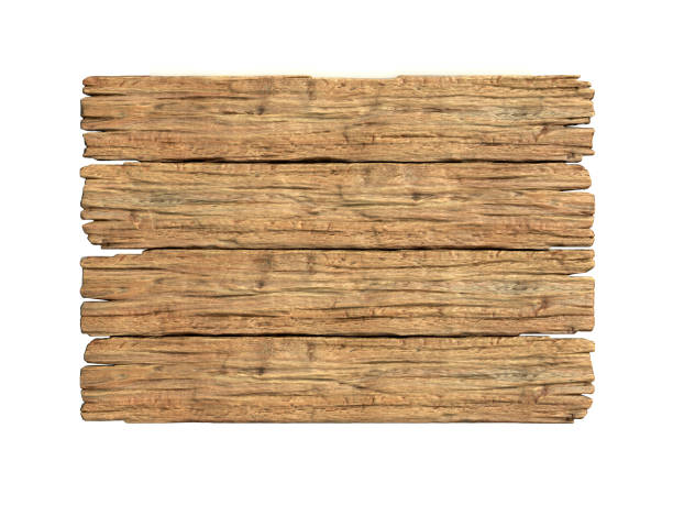 istock Wooden medieval sign board isolated on white 3d rendering 870602934