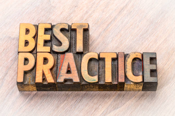istock best practice word abstract in wood type 870628292