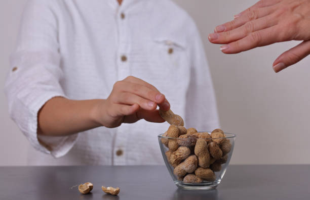 istock Peanuts, Food allergy concept. 870637500