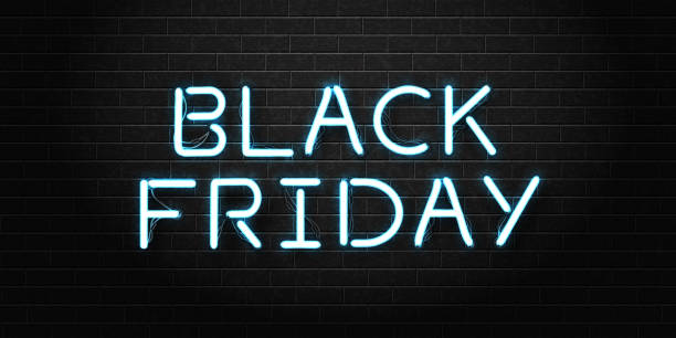 istock Vector realistic isolated neon sign of Black Friday lettering for decoration and covering on the transparent background. Concept of sale, clearance and discount. 870637600