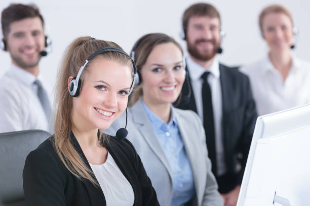 istock Group of telemarketers 870640246