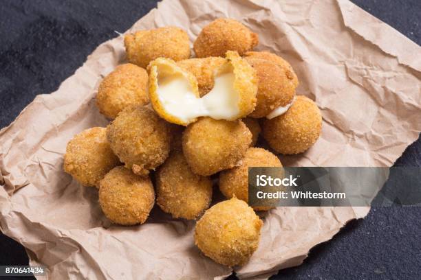 Fried Breaded Cheese Stock Photo - Download Image Now - Mozzarella, Fried, Appetizer