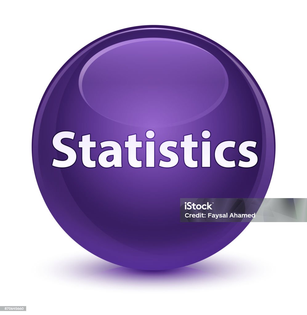 Statistic Rond Statistics Glassy Purple Round Button Stock Illustration - Download ...